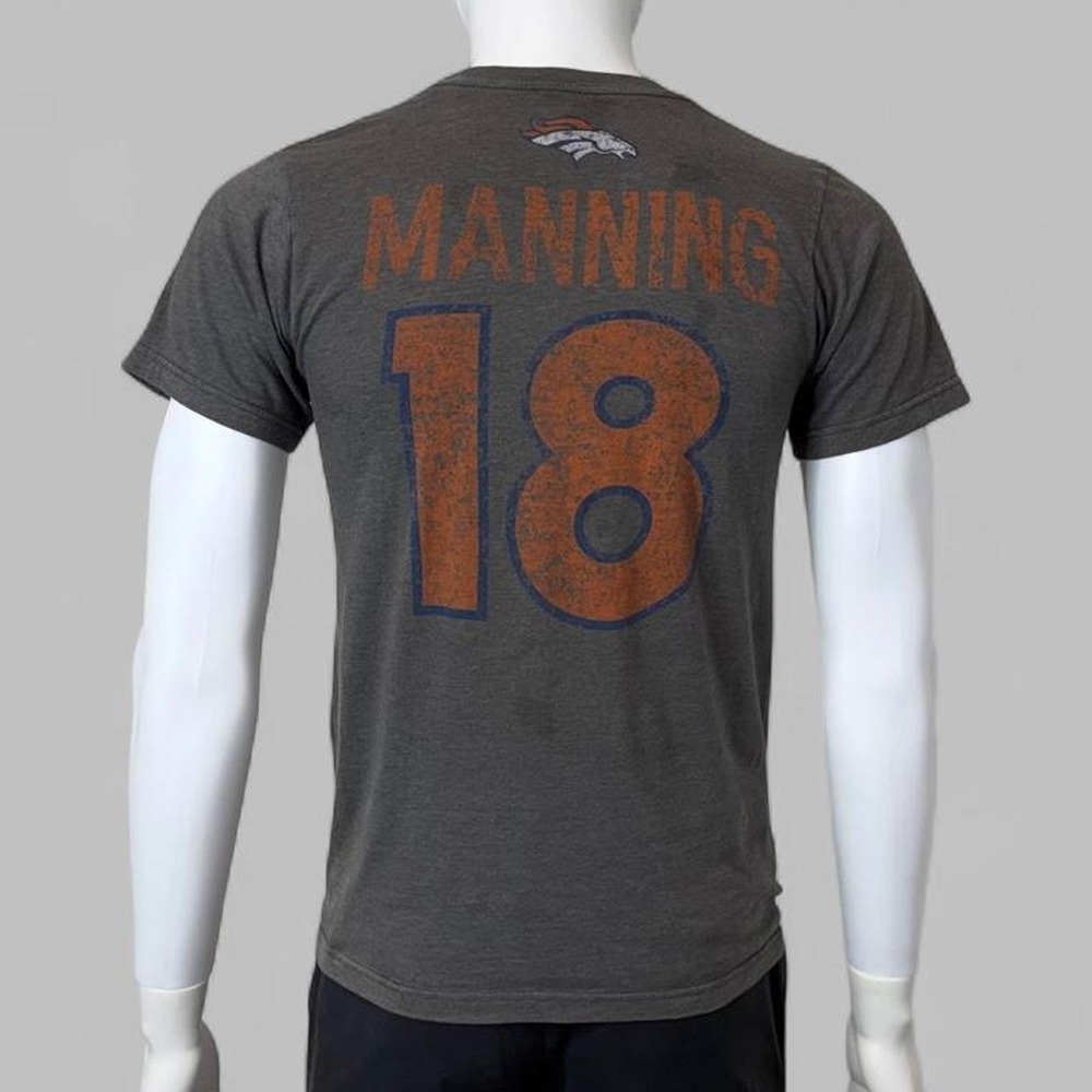 NFL Denver Broncos Thrashed gray cotton & polyester t-shirt with orange DB